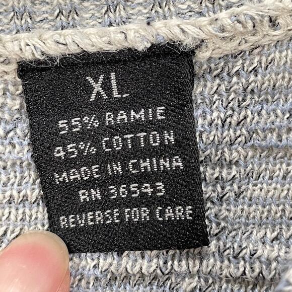 Vintage Van Heusen Blue Plaid Grandpa Sweater Coastal Grandma Soft Boy Unisex XL - Picture 6 of 7